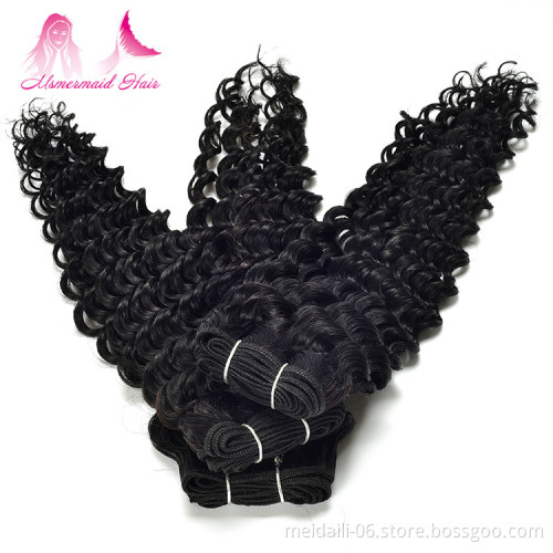 High Quality Unprocessed Raw Brazilian Curl Virgin Hair Weaving Bundles, Wholesale Deep Curly Hair Extension Bundles